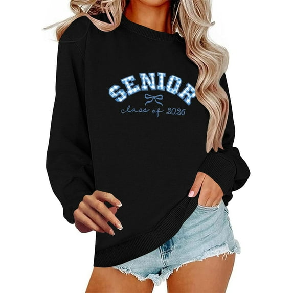 SCSAlgin Womens Casual Crewneck Sweatshirt Long Sleeve Tops Cute Pullover Loose Fit