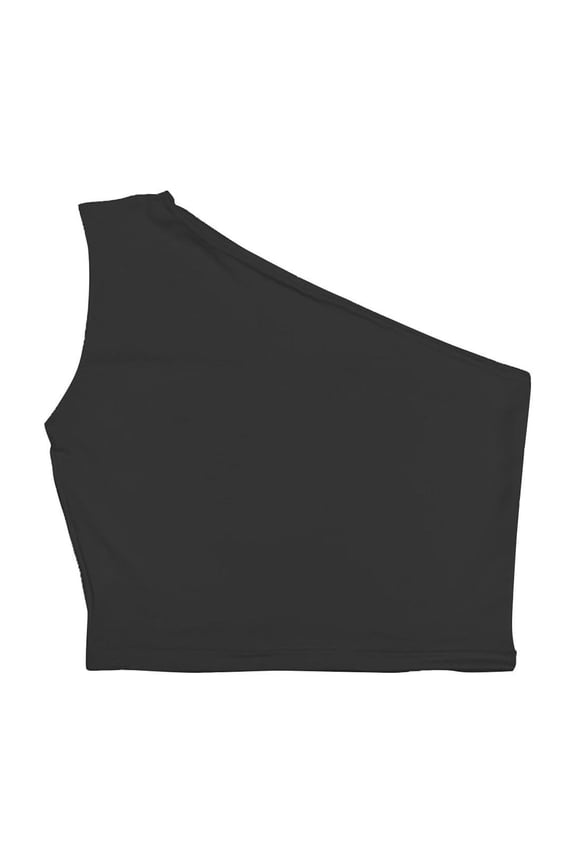 Womens One Shoulder Tops Sleeveless Going Out Tank Top Cropped Tee Y2K Summer Shirts Slim Fit