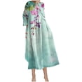 thumbnail image 1 of SCSAlgin Womens Plus Size Floral Print Dress Casual Long Sleeve Empire Waist Dresses Loose Swing Midi Dress with Pockets, 1 of 6