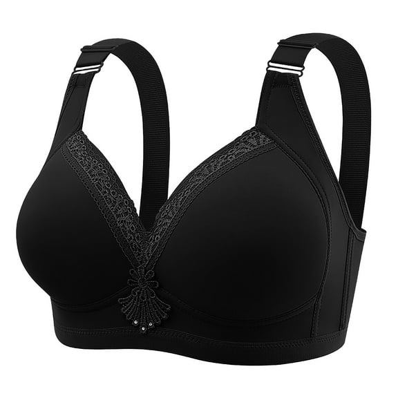 SCSAlgin Womens Push Up Everyday Bras Comfortable Wireless Bralettes V Neck Seamless Bra Smooth Brassiere Basic Bras