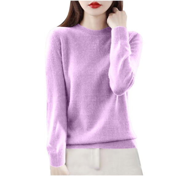 SCSAlgin Womens Ribbed Knit T Shirt Casual Crewneck Tops Long Sleeve Sweaters Slim Fit Basic Tees