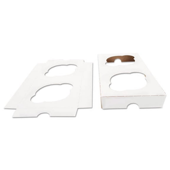 SCT Cupcake Holder Inserts Paperboard White/Kraft 7 7/8 x 3 7/8 x 7/8 200/Ctn 10004