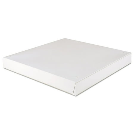 16 in. x 16 in. x 1.88 in. Paper Lock-Corner Pizza Boxes - White (100/Carton)