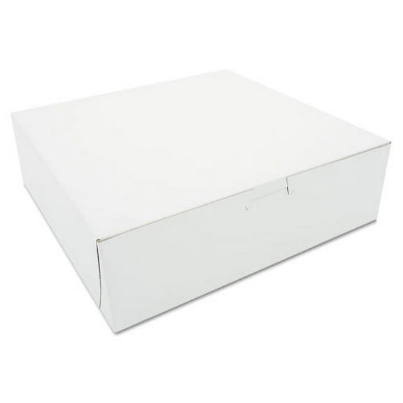 SCT White One-Piece Non-Window Bakery Boxes, 10 x 10 x 3, White, Paper, 200/Carton