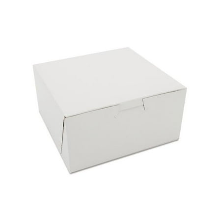 SCT White One-Piece Non-Window Bakery Boxes, 6 x 6 x 3, White, Paper, 250/Carton