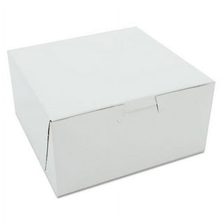 White One-Piece Non-Window Bakery Boxes, Standard, 3 x 6 x 6, White, Paper, 250/Carton White One-Piece Non-Window Bakery Boxes, Standard, 3 x 6 x 6, White, Paper, 250/Carton