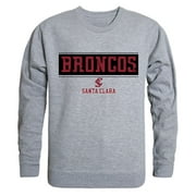 SCU Santa Clara University Broncos Established Crewneck Pullover Sweatshirt Sweater Heather Grey XX-Large