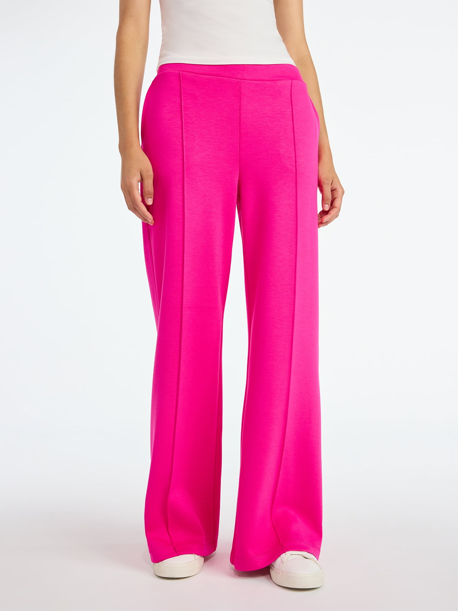 Scoop Women’s and Women’s Plus New Scubaknit Seamed Sweatpants, Regular and Short Lengths, Sizes XS-4X