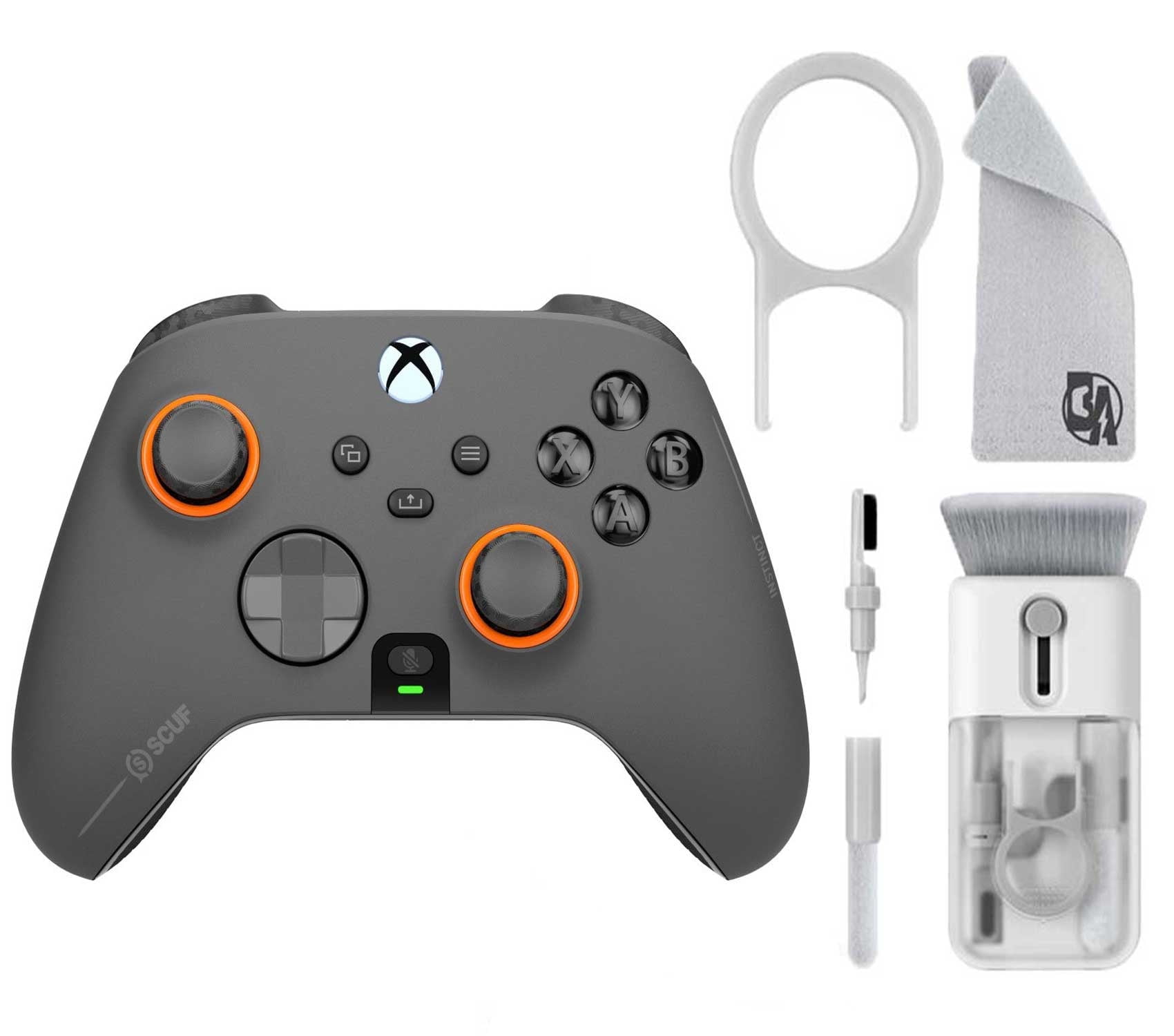 SCUF - Instinct Pro Wireless Performance Controller for Xbox Series XS,  Xbox One, PC, and Mobile - Steel Gray With Cleaning Electric kit Bolt  Axtion Bundle Like New 