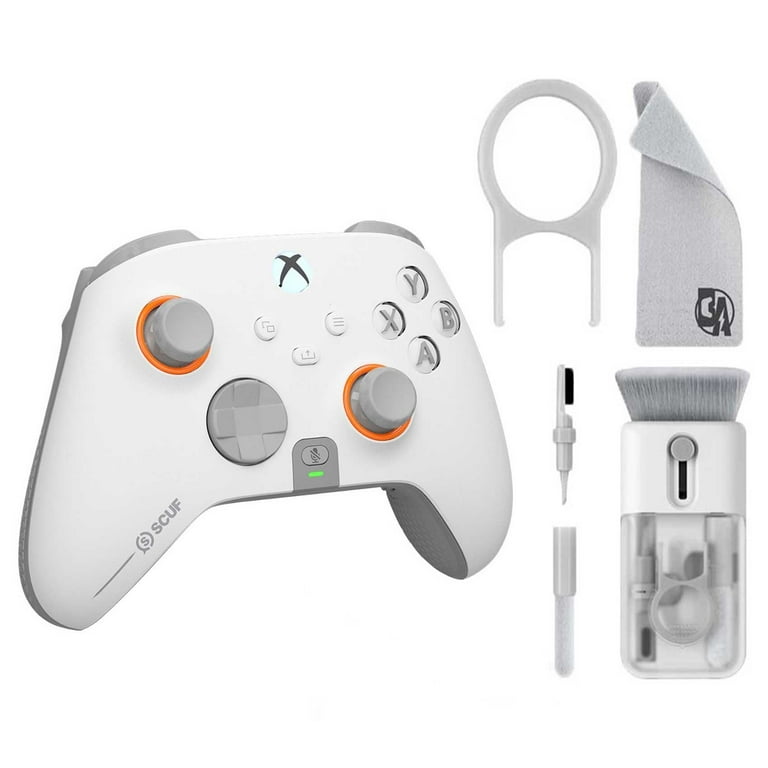 SCUF - Instinct Pro Wireless Performance Controller for Xbox Series X|S,  Xbox One, PC, and Mobile - White With Cleaning Electric kit Bolt Axtion