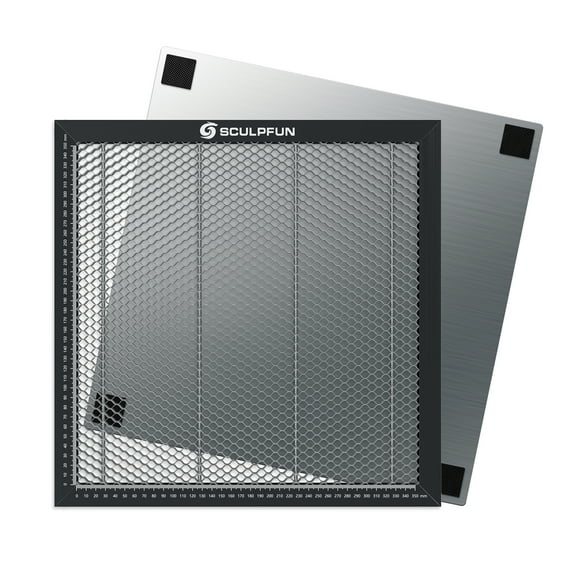 SCULPFUN Cutting Honeycomb Working Table Board Steel Panel Platform for CO2 or Diode Engraver Cutting Machine 400x400mm Easy-observing Table-protecting