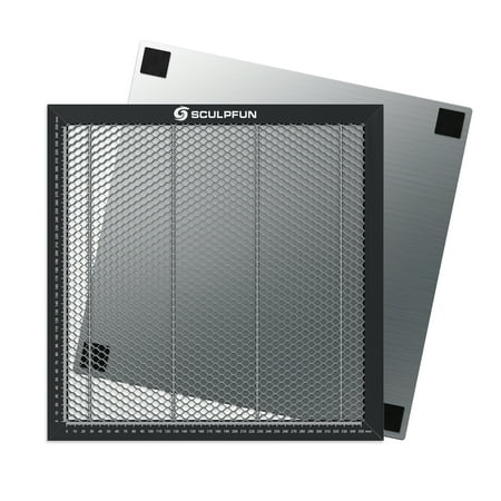 SCULPFUN Cutting Honeycomb Working Table Board Steel Panel Platform for CO2 or Diode Engraver Cutting Machine 400x400mm Easy-observing Table-protecting