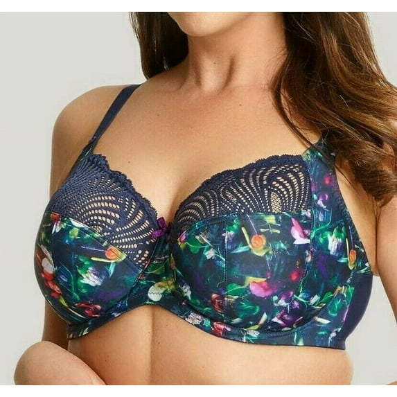 SCULPTRESSE BY PANACHE Floral Print Arianna Full Cup Underwire Bra, US 38, NWOT