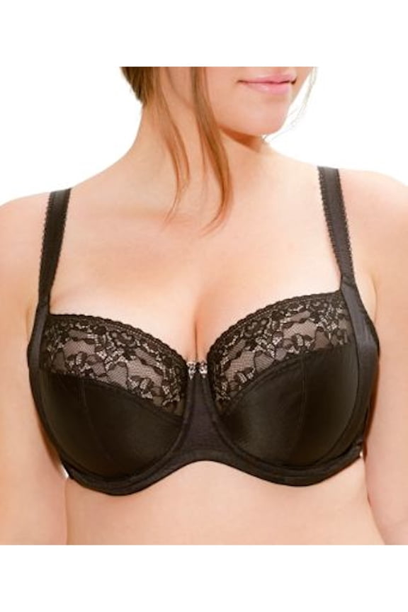 Intimates Black Lace Trim Everyday Full Coverage Bra Size: 34E