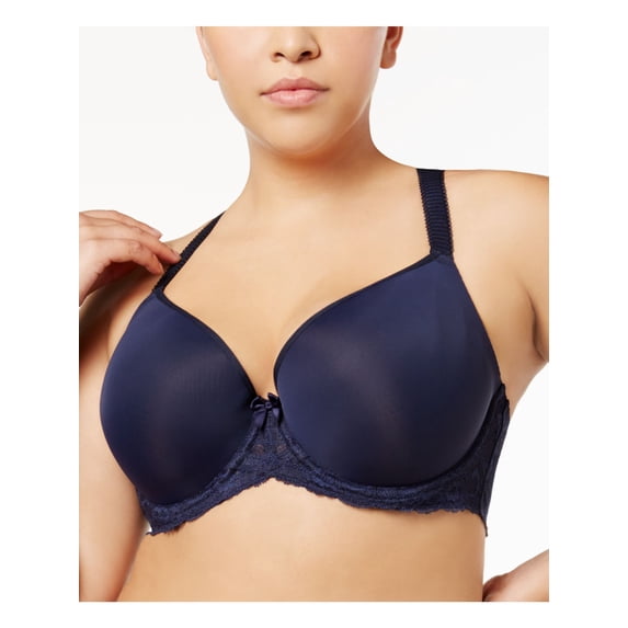 SCULPTRESSE Intimates Navy Lace Everyday T-Shirt Bra Size: 44D