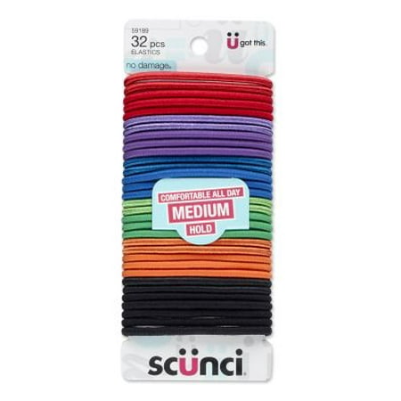 SCUNCI - Effortless Beauty Large No-damage Carribean Elastics - 32 Pack