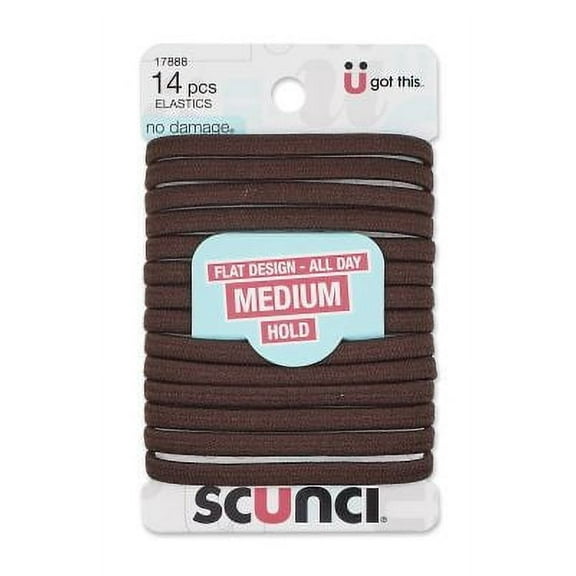 SCUNCI ELASTICS N/D BRN 14 PK