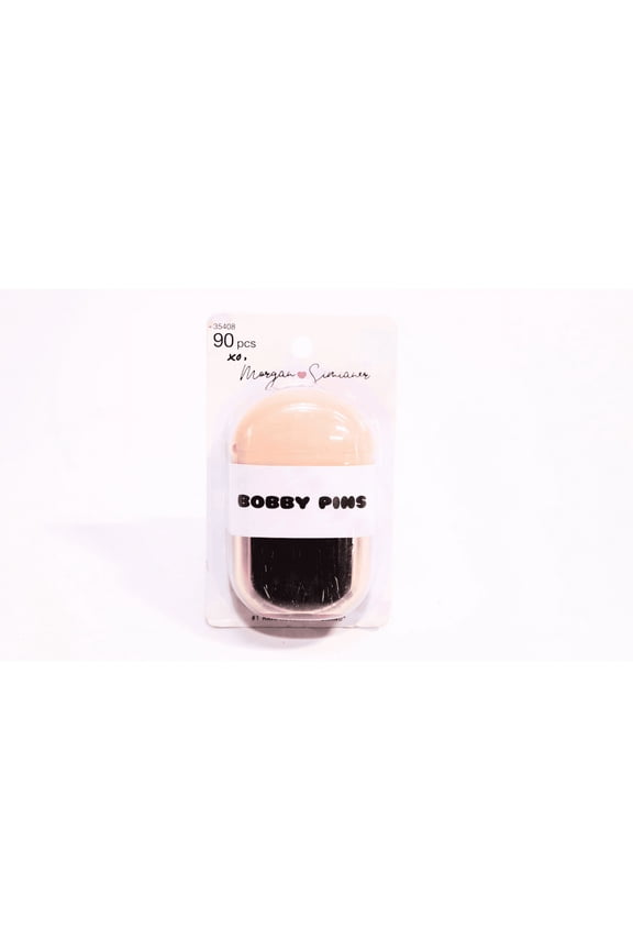 SCUNCI xo MORGAN SIMIANER Black Bobby Pins 90 Count with Flip Peach Case