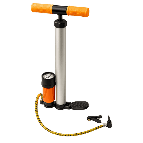 SCURRY 22" (55.9 cm) High-Pressure Hand Pump | Dial Gauge up to 57 PSI | Ideal for Cars, Bikes & More | Lightweight Metal Body | Accessories Included