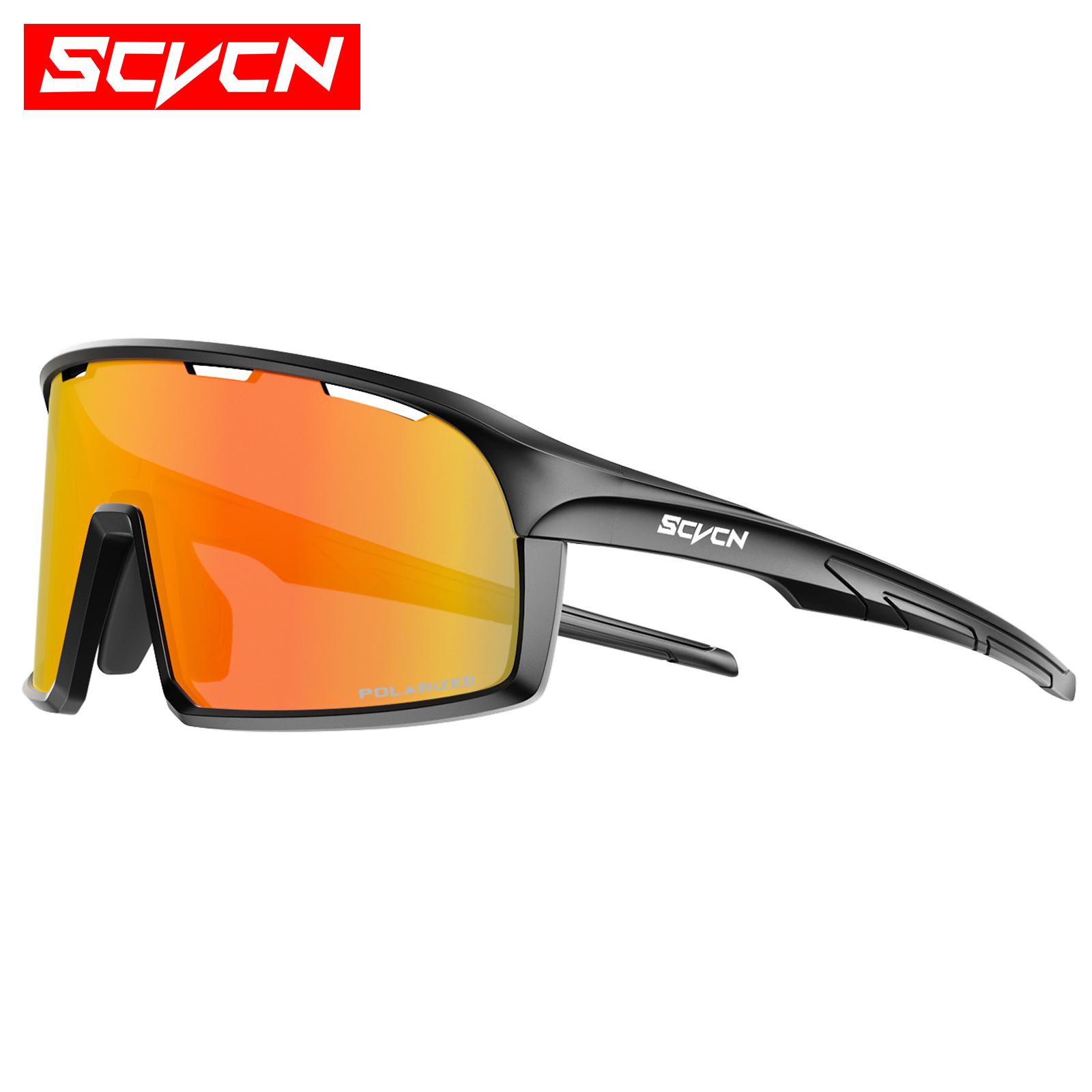 SCVCN Sports Sunglasses For Cycling & Running – UV400 Protection, Lightweight Wrap-Around Frame