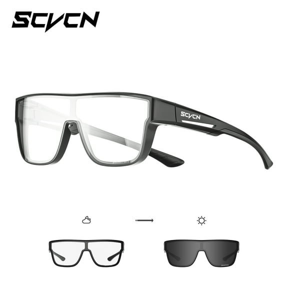 SCVCN Photochromic Cycling Glasses Sports Sunglasses for Men Women UV400 Protection MTB Bicycle Baseball Mountain Bike