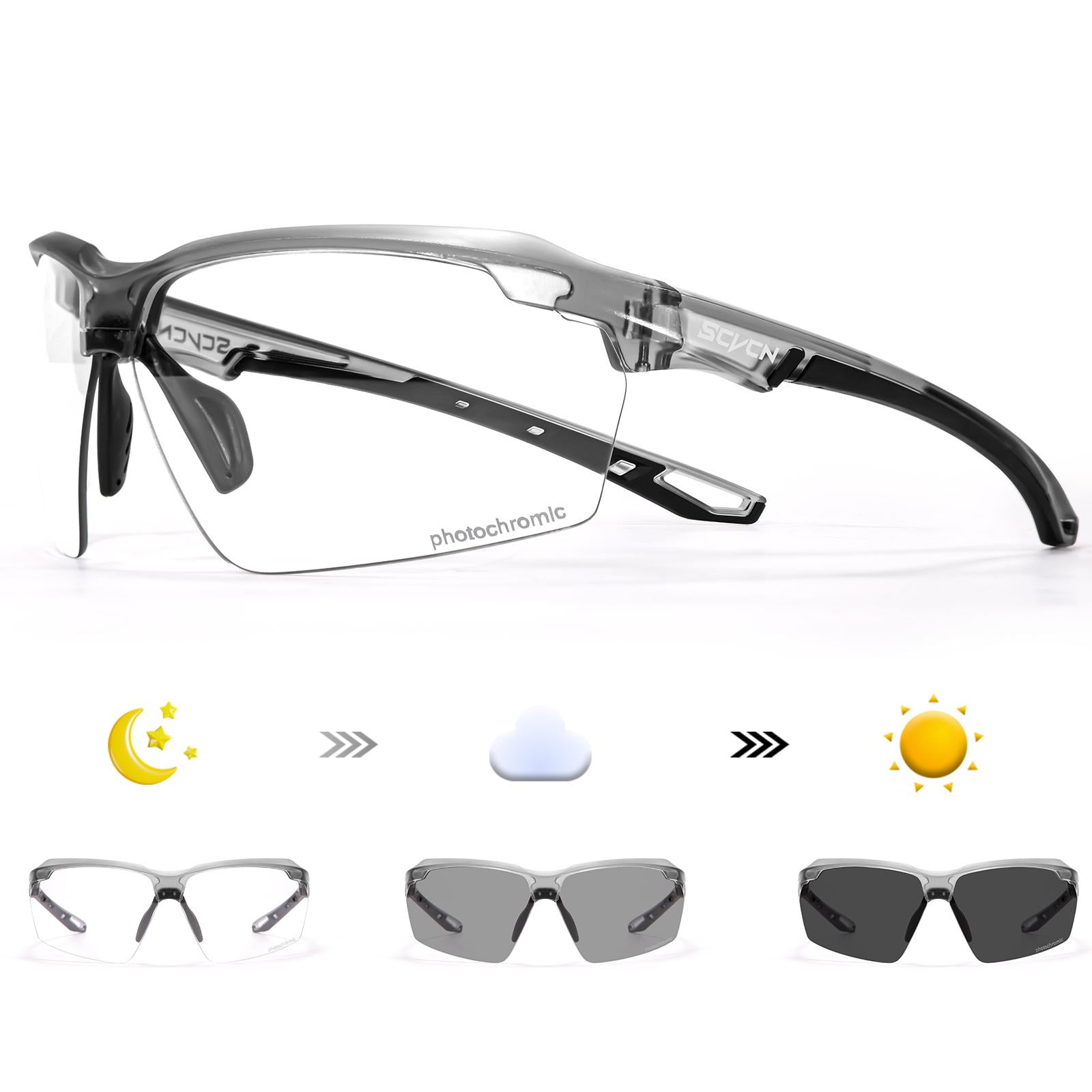 SCVCN Photochromic Sunglasses for Men Women Sports  display picture 1