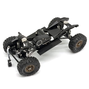 SCX30 Aluminum Alloy Upgrade 17-Piece Set, Includes Drive Shaft, Shock Absorber, Gearbox, Steering Rod, Front & Rear Axle, Frame Components (Black)