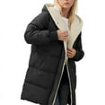 thumbnail image 1 of SCY Womens Winter Warm Coats Sherpa Fleece Lined Long Hooded Puffer Jacket, 1 of 4