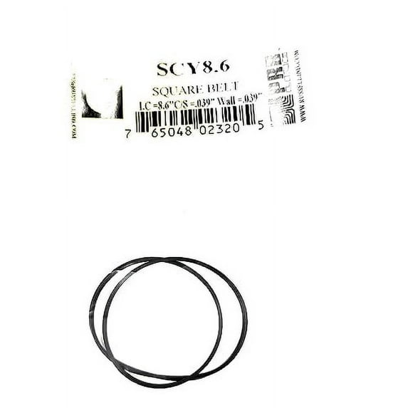 SCY8.6 Drive Belt for Tape Player Square Type 8.6" I.C 039" Wall X .039" C.S. (1PC) PRB EVG