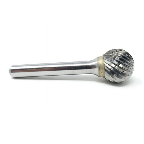 HELONGCO Double Cut Ball Shape Carbide Burr Bit, 5/8"