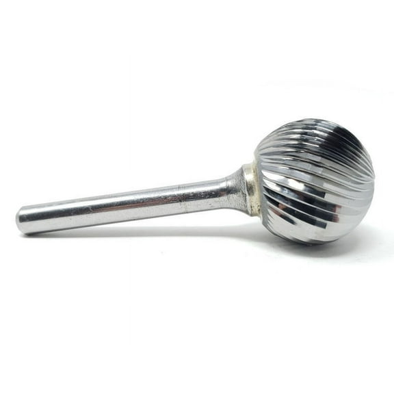 SD-9 Single Cut Ball Shape 1" Carbide Burr Bur Tool Die Grinder Bit 1/4" Shank