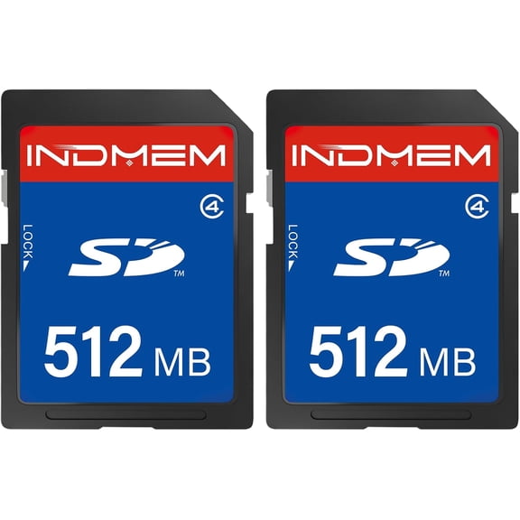 SD Card 512MB (2 Pack), Class 4 Flash Memory Cards MLC Stanard Secure Digital Cards, 512MB(2pc)