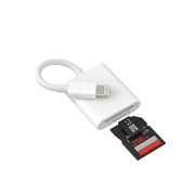 SD Card Reader for iPhone 14 13 12 Pro Max Lightning Micro SD Memory Stick Cable Adapter 2in1for Apple MFi Certified Converter for iPad Air Transfer Dongle TF Digital Camera Photo Drive Accessories
