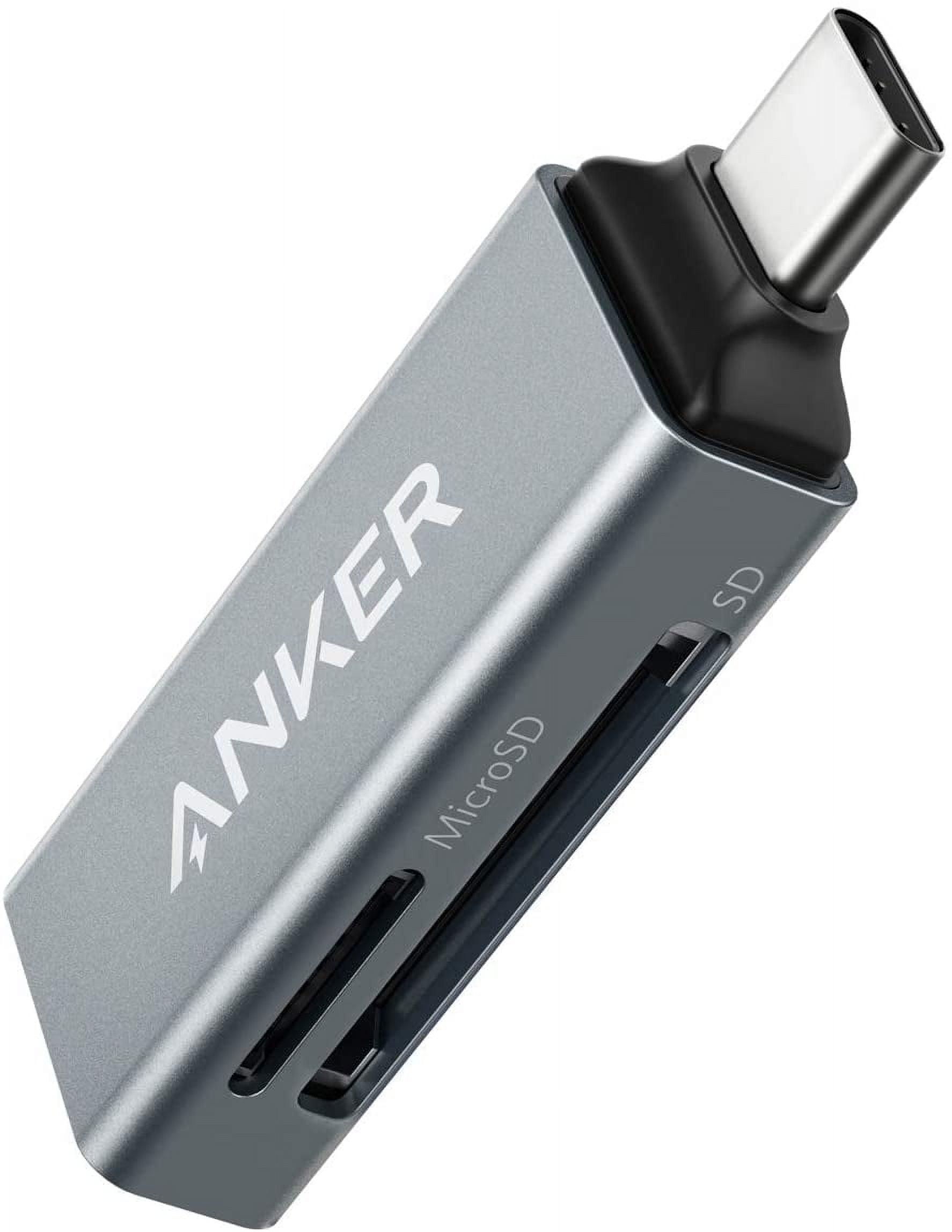 Anker SD Card Reader, 2-in-1 USB C Memory Reader for Digital Camera Viewer with Dual Slot SDXC, SDHC, SD, MMC, RS-MMC, Micro SDXC,MicroSD, SDHC Card, and UHS-I Cards