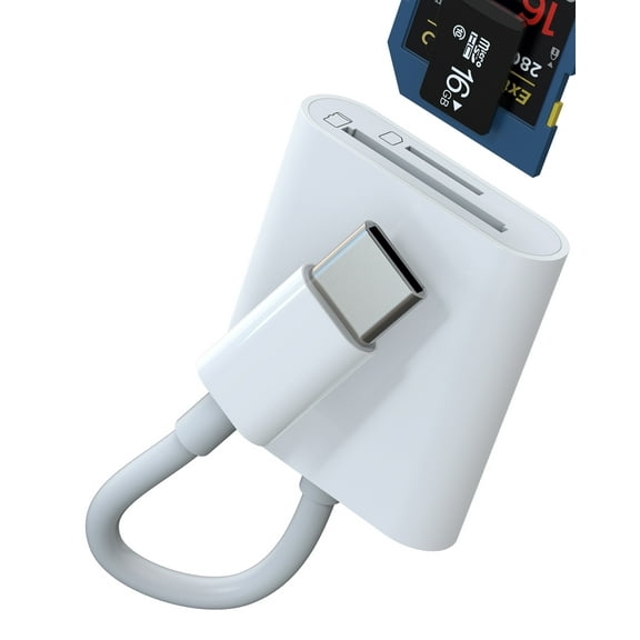 SD Card Reader USB C to Micro SD Adapter (2in1)for iPhone 16 15 Pro Max Type C Camera Memory for Apple MacBook for iPad Computer Compatible for Samsung Android Transfer TF Flash Photo Car Accessories