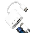 thumbnail image 1 of SD Card Reader USB C Adapter(3 in 1)for iPhone 16 15 Pro Max Micro SD Digital Camera Memory for Apple for iPad MacBook Android Type C Charging TF Computer Data Transfer Compatible for Samsung S25 S24, 1 of 7