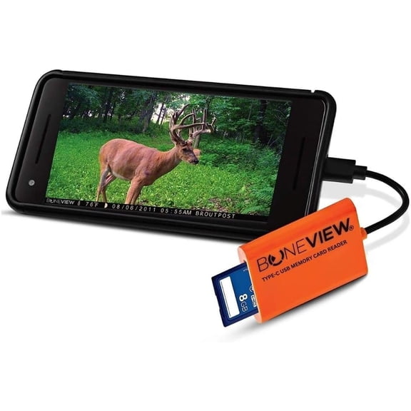SD Card Reader for Android - Type C USB Trail Camera Viewer by - Backup Play Save and Share Deer Hunting Photo & Video from Game Cam Memory Chips on Most USB-C Smart Phones