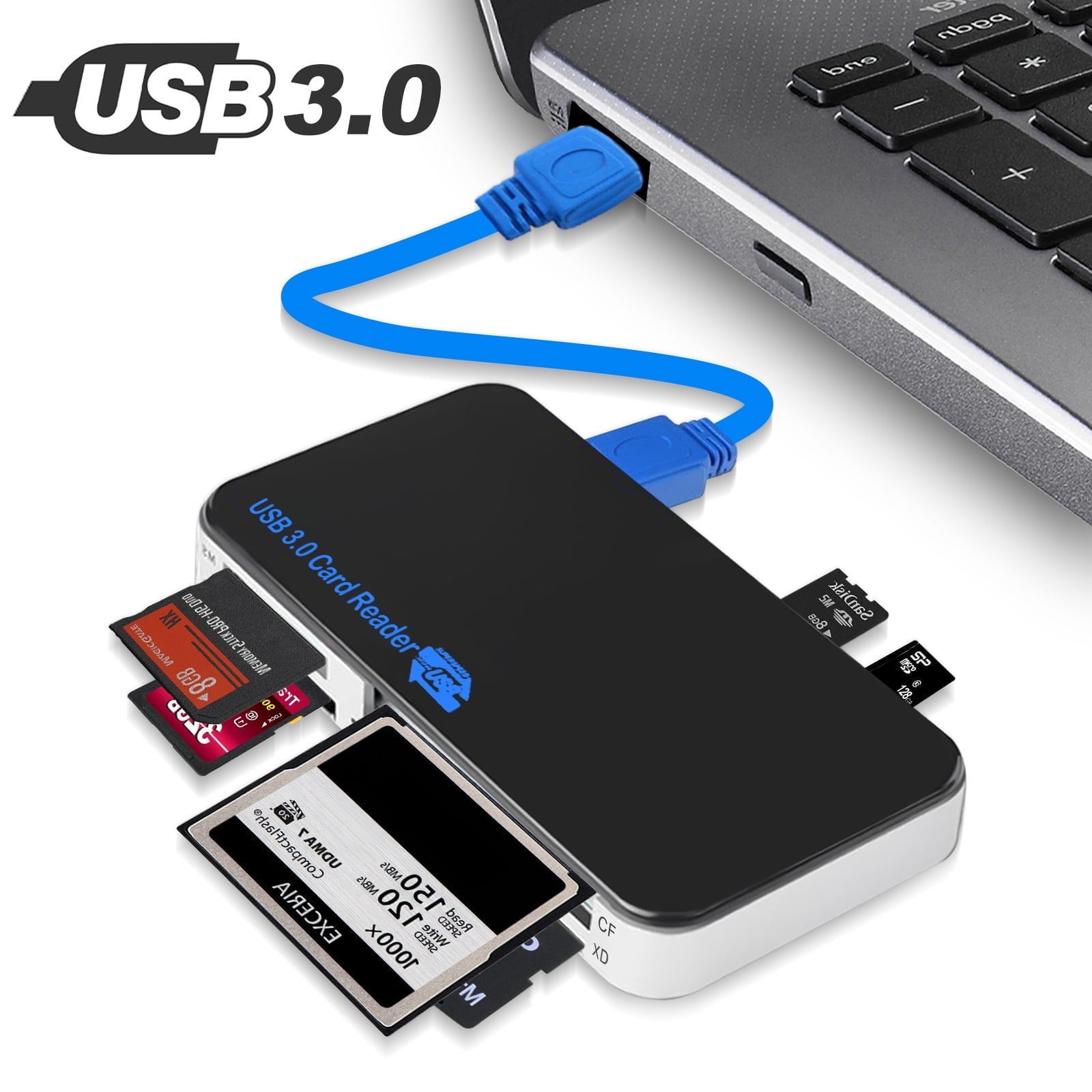 SD Card Reader, USB 3.0 MultiPorts Memory Card Reader, Camera Card