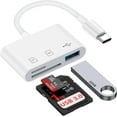 thumbnail image 1 of SD Card Reader, USB 3.0 Type C High Speed to SD/TF Card Adapter for iPhone 15/16 Pro Max Memory Card Reader with SD MicroSD USB 3 Port for Mac/iPad/MacBook Pro/Air Android Phone Tablet, 1 of 9