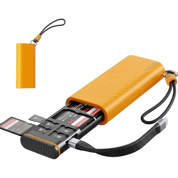 SD Card Reader USB C Micro SD Card Holder Case, 312MB/s UHS-II