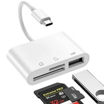 SD Card Reader,USB C Micro SD Card Reader,Memory Card Reader,Type C SD/TF Card Reader,Compatible with MacBook,Laptops,Galaxy Phones and More (White)