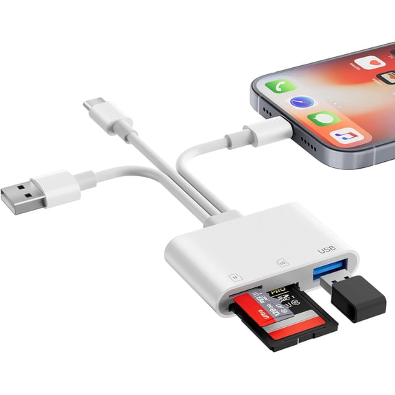 SD Card Reader for , C & & -A 3 in 1 MircoSD/SD for Digital Camera USBC A Memory Card Reader for Device/Type C Phone/Laptop/Computer