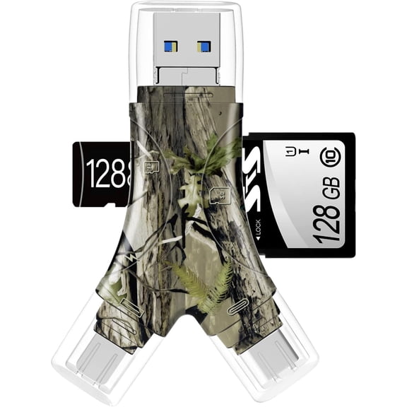 SD Card Reader for ////Computer/Camera,4 in1 SD Card Reader Trail Camera Viewer, Portable Memory Card Reader SD Card for SD and TF Cards