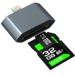 SD Card Reader for iPhone 14 13 12 11 Pro Max (2in1)for Apple MFI Certified Lightning to Micro SD Memory Adapter Digital Camera TF Dual Slot Photo Transfer for iPad Mobile Stick Flash Drive Converter