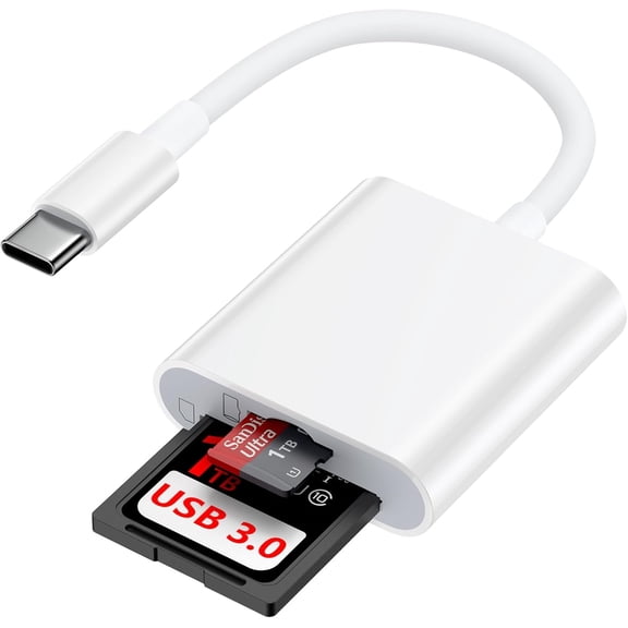 SD Card Reader for iPhone 17 Air 17 Pro Max 16e/16 Pro/16 Pro Max/16 Plus/16/15/iPad/Mac, USB C Micro SD Card Adapter Camera Memory Card Reader for SD,Micro SD,SDHC,SDXC,TF Card,Micro SDHC,UHS-I/II