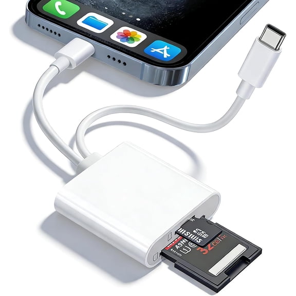 SD Card Reader for iPhone USB C, Sd Card Reader USB C Dual Interface iPhone Sd Card Adapter,Card Reader for Computer Computer/MacBook/Android/Usbc Laptop Sd/Tf/Sim sd Card Reader for Android