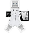 thumbnail image 1 of SD for iPhone/ipad/Android/Mac/Computer/Camera,4 in1 Micro SD Trail Camera Viewer, Portable Memory SD Card Adapter for SD and TF Cards(White), 1 of 2
