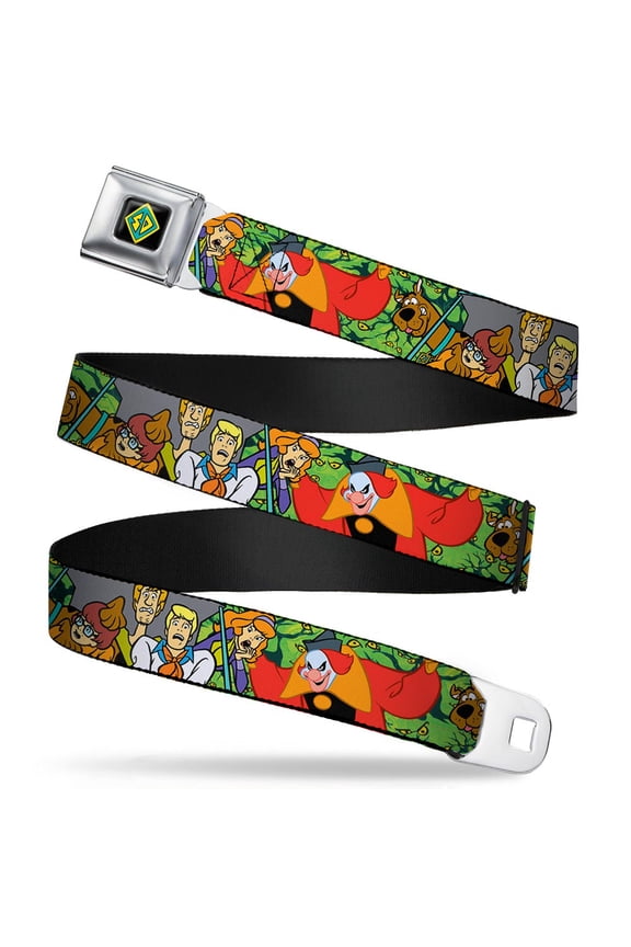 SD Dog Tag Full Color Black Yellow Blue Scooby Doo Group W Ghost Clown & Seatbelt Belt Standard