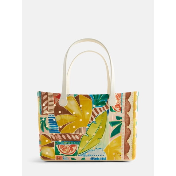 Sundrift Women's Lightweight Print Beach Tote Bag, Watercolor