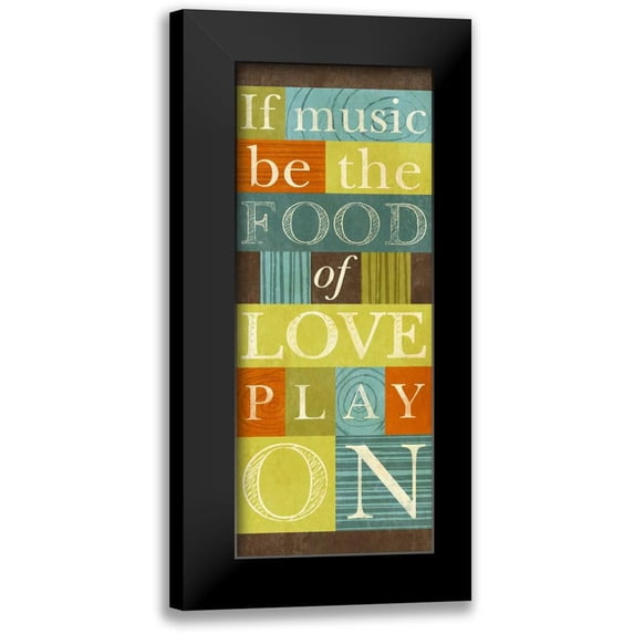 SD Graphics Studio 10x18 Black Modern Framed Museum Art Print Titled - Love Play On